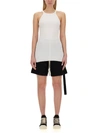 Rick Owens Drkshdw Drkshdw By Rick Owens "racer Back" Tank Top In White