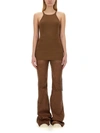 Rick Owens Drkshdw Fitted Racerback Sleeveless Slim Fit Stretch In Brown