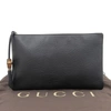 GUCCI GUCCI BAMBOO BLACK LEATHER CLUTCH BAG (PRE-OWNED)