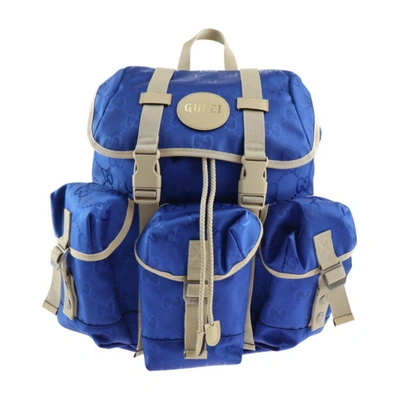 Gucci Blue Leather Backpack Bag ()