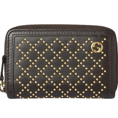 Gucci Diamante Brown Leather Wallet  ()