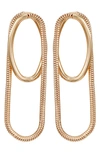 Vince Camuto Snake Chain Oval Drop Earrings In Gold
