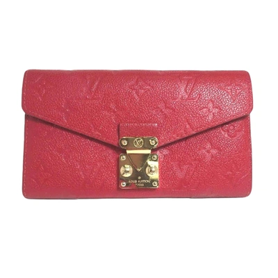 Pre-owned Louis Vuitton Metis Red Leather Wallet  ()