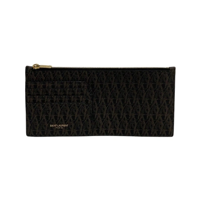 Saint Laurent Brown Canvas Wallet  ()