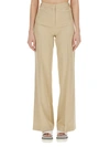 Stella Mccartney Flare Fit Pants In Beige