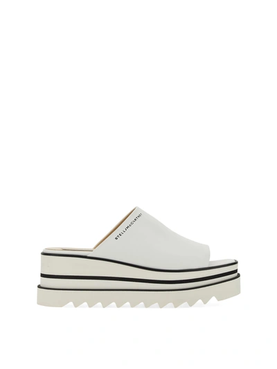 Stella Mccartney Sneak-elyse Platform Slide Sandal In White