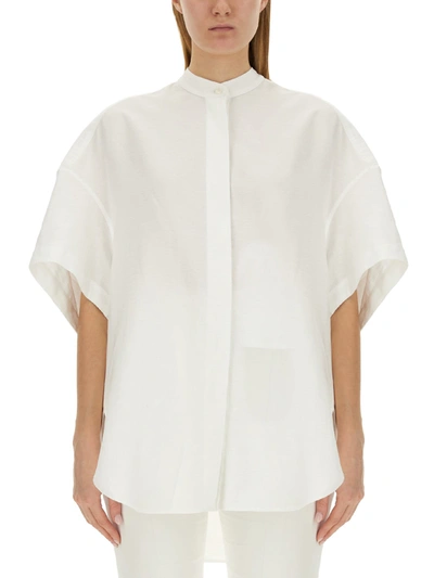 Stella Mccartney Oversize Shirt In Bianco