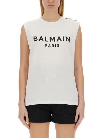 BALMAIN BALMAIN CAMISOLE WITH THREE BUTTONS