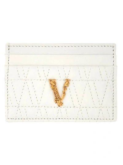 Versace Card Holder Virtus In Bianco