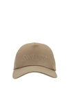 Saint Laurent Logo Embroidery Baseball Cap In Beige