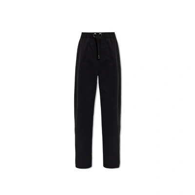 Versace Cotton Trousers In Black