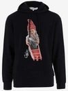 JW ANDERSON J.W. ANDERSON COTTON HOODIE WITH GRAPHIC PRINT AND LOGO