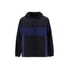 Versace Hooded Windbreaker Jacket In Blue
