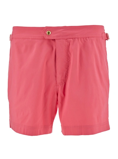 Tom Ford Stretch Silk Satin Boxer Shorts In Fuxia