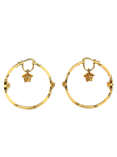 Versace Greca Earrings In Gold