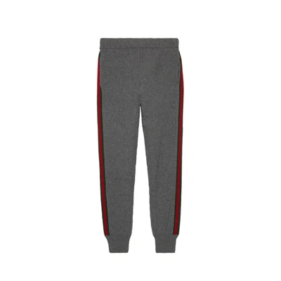 Gucci Wool Cashmere Trousers In Grey