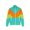 Palm Angels Color-block Track Jacket In Multicolor Polyester In Green