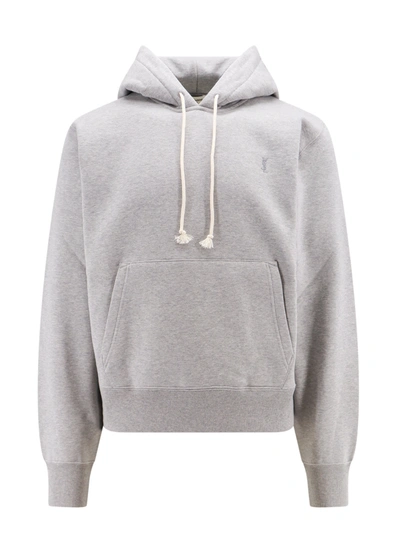 Saint Laurent Cassandre Sweatshirt In Grey