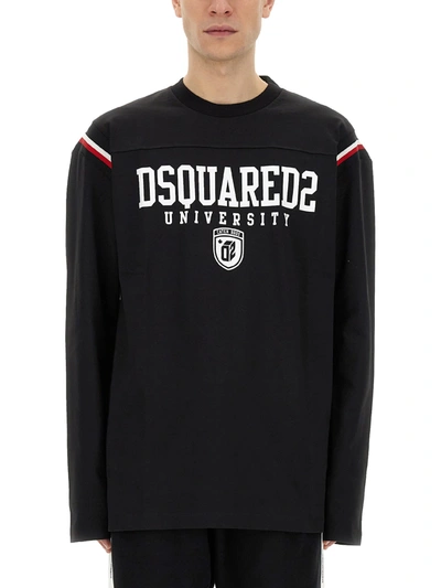 Dsquared2 Sweatshirt With Logo In Nero