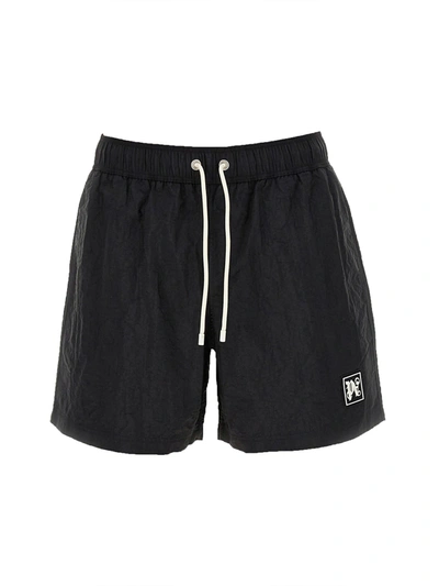 Palm Angels Boxer Costume With Logo In Black/white