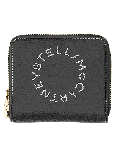 Stella Mccartney Zipped Wallet In Nero