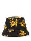 PALM ANGELS PALM ANGELS BUCKET HAT WITH ALL BURNING MONOGRAM PRINT