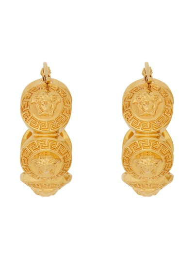Versace Tribute Medusa Hoop Earrings In Oro