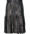 MUGLER Black Strappy a-Line Skirt
