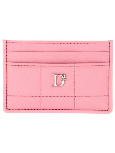 Dsquared2 Card Holder With Logo In Rosa