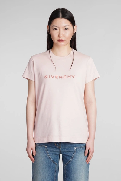 Givenchy T-shirt In Rose-pink Cotton