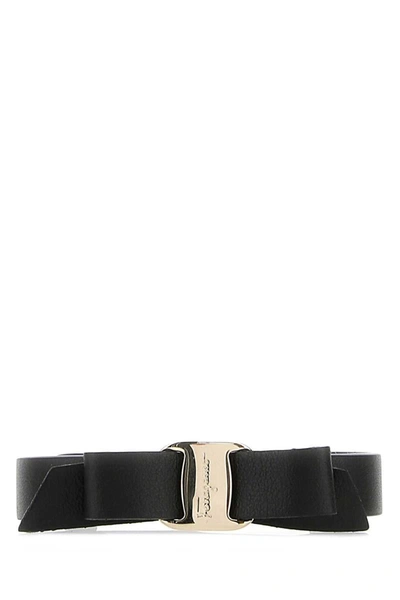 Ferragamo Salvatore  Vara Bow Bracelet In Black