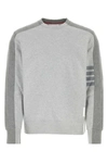 Thom Browne Melange Grey Cotton Sweatshirt In Grey