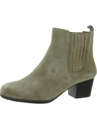 Array Dusty Womens Suede Pull On Chelsea Boots In Green