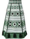 VITA KIN Croatia embroiderd A-line skirt,SKTMCRTCROATIA12254206