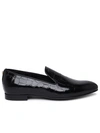 VERSACE VERSACE BLACK CALF LEATHER LOAFERS
