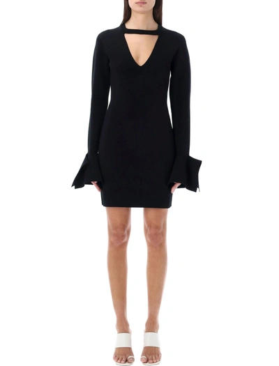 Jw Anderson V-neck Dress In Black