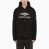Balenciaga 3b Sports Icon Technical Hoodie In Black