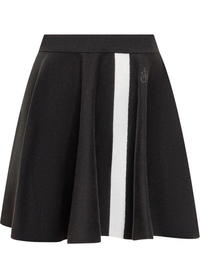 Jw Anderson J.w. Anderson Contrast Line Skirt In Black
