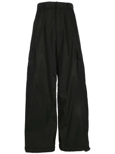 Off-white Belt-looped Cargo Pants In Black Black