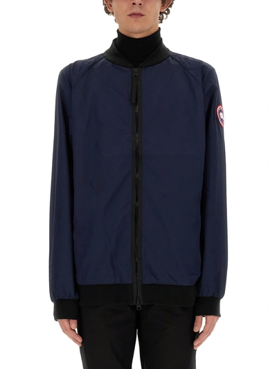 Canada Goose Jacket With Logo In Blu