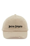 PALM ANGELS PALM ANGELS RIPPED LOGO BASEBALL CAP