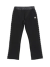 Moncler Logo Sided Drawstring Waist Track Pants In Black