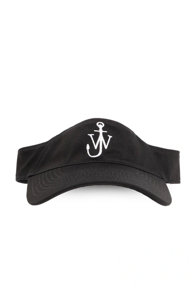 Jw Anderson J.w. Anderson Anchor Embroidered Visor In Black