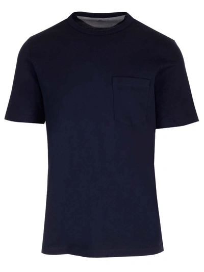 Brunello Cucinelli Slim Fit T-shirt In Blue