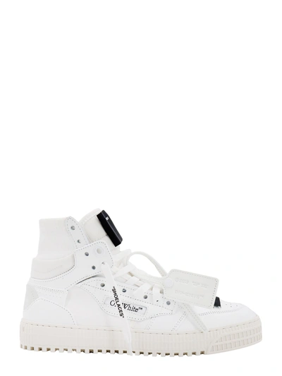 Off-white Lace-up High-top Casual Shoes In White