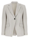 Brunello Cucinelli Single-breasted Blazer In Gray