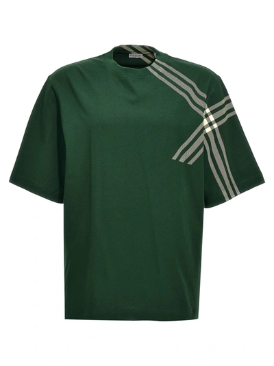 Burberry Man Green Cotton T-shirt In Ivy