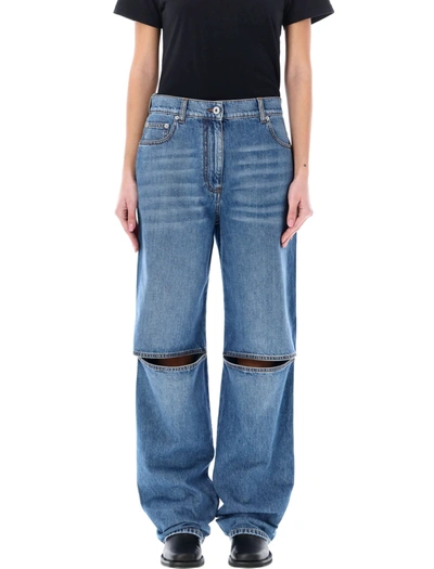 Jw Anderson J.w. Anderson Cut-out Jeans In Light Blue