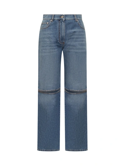 Jw Anderson J.w. Anderson Cut-out Bootcut Jeans In Light Blue