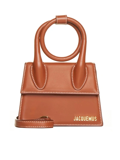 Jacquemus Light Brown 2 Le Chiquito Medium Leather Cross-body Bag In Marron Clair